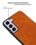 Premium Vintage Leather-Look Elegant Protection Case for Samsung S22