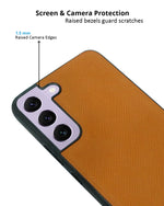 Premium Vintage Leather-Look Elegant Protection Case for Samsung S22