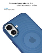 Stylish Durability Acrylic Corrugated Lines Skin Feel Case For iPhone 16