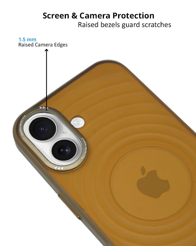 Stylish Durability Acrylic Corrugated Lines Skin Feel Case For iPhone 16