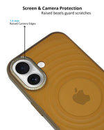 Stylish Durability Acrylic Corrugated Lines Skin Feel Case For iPhone 16
