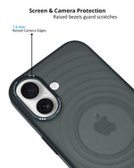 Stylish Durability Acrylic Corrugated Lines Skin Feel Case For iPhone 16