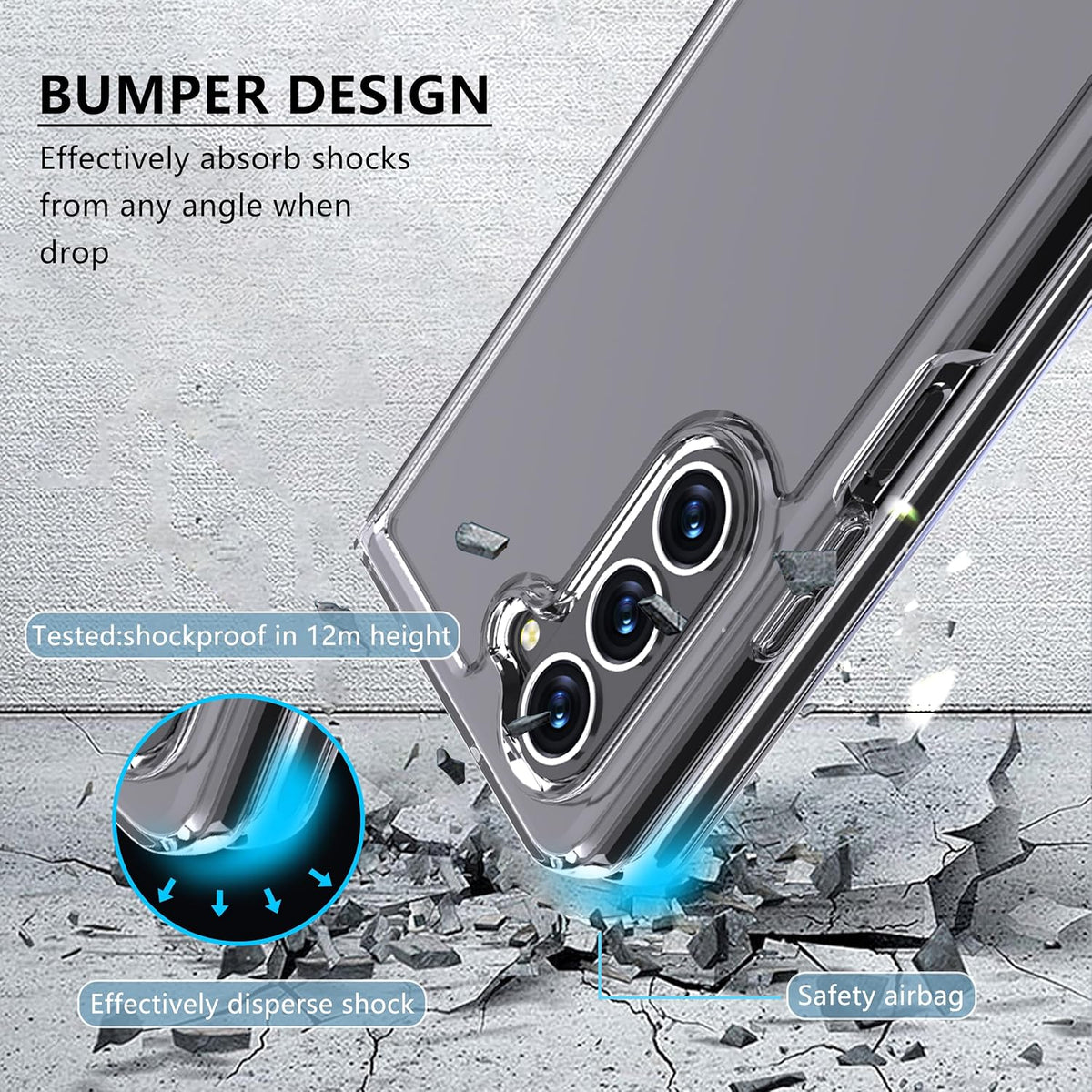 Ultra-Clear Anti-Yellow Durable & Sleek Protection Slim Hard Case for Samsung Fold Series