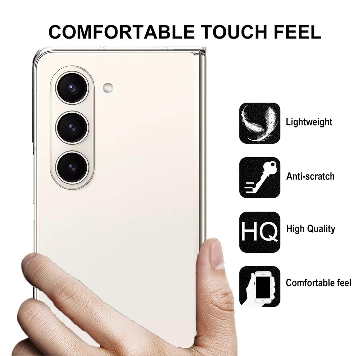 Ultra-Clear Anti-Yellow Durable & Sleek Protection Slim Hard Case for Samsung Fold Series