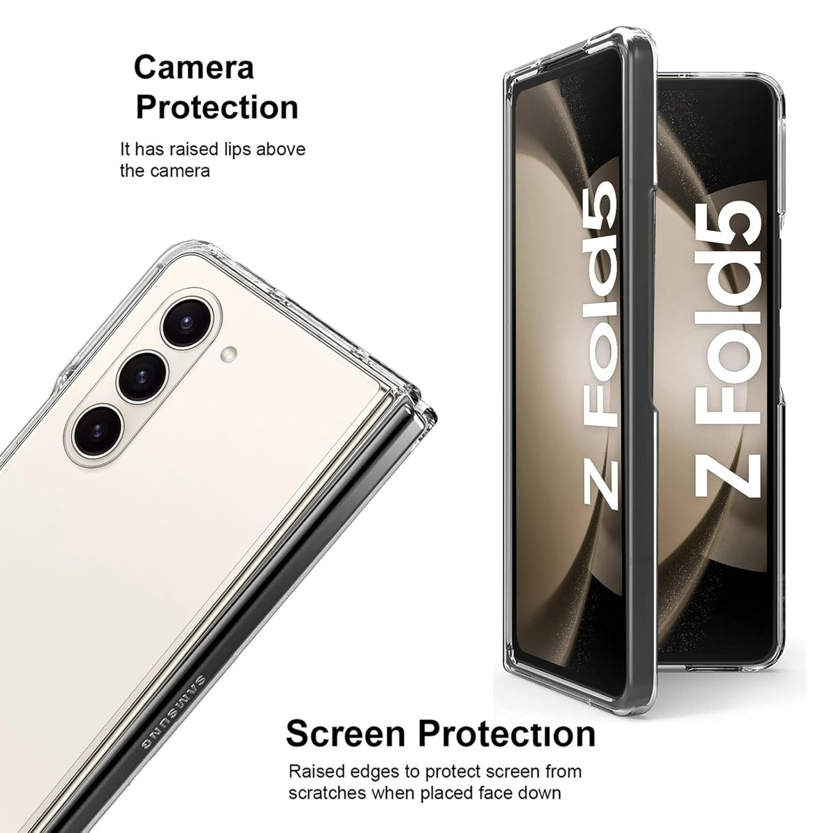 Ultra-Clear Anti-Yellow Durable & Sleek Protection Slim Hard Case for Samsung Fold Series