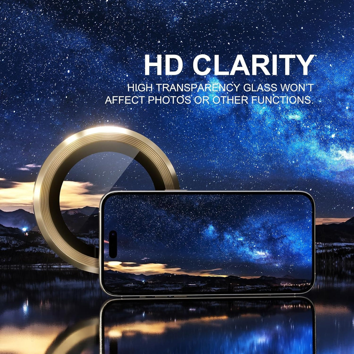 Crystal Clear Camera Surface Lens Protector for iPhone 15 Pro