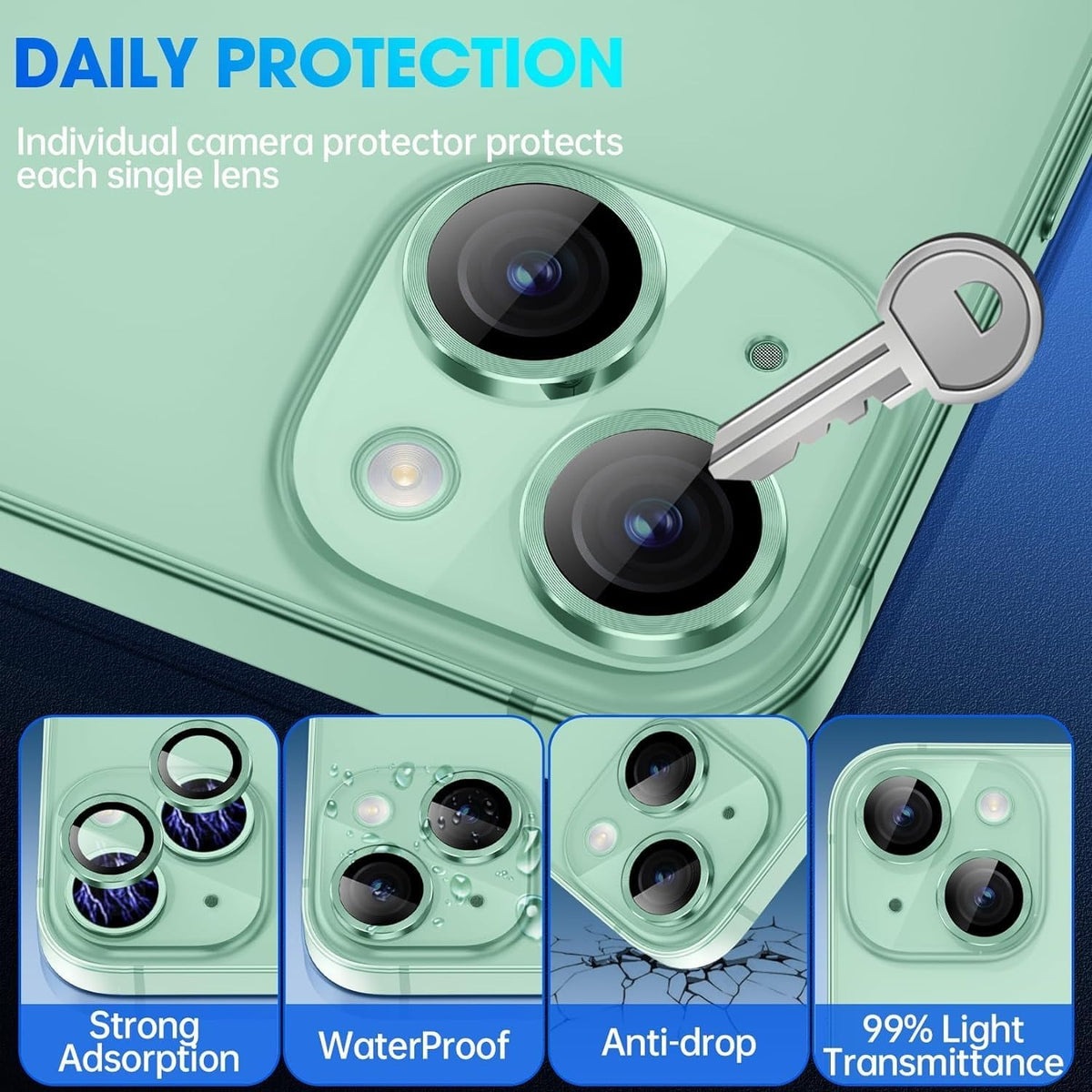 Tempered Glass Camera Lens Protector for iPhone 13 mini