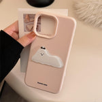3D Puffy Puppy Charm Matte Case