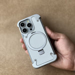 Heavy-Duty Metal Screw Armor Rotating Magnetic Ring Stand Case for Your iPhone