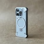 Heavy-Duty Metal Screw Armor Rotating Magnetic Ring Stand Case for Your iPhone