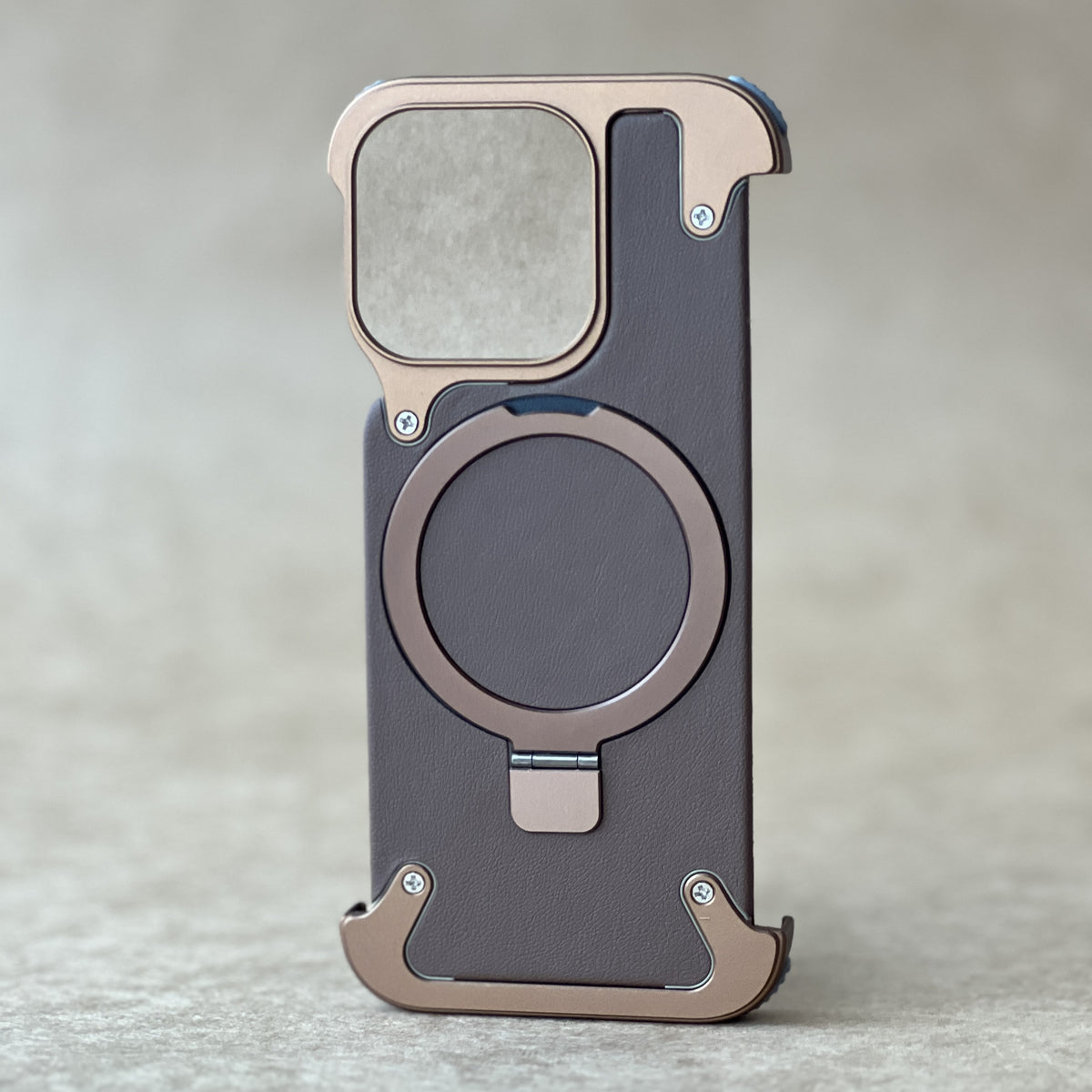 Heavy-Duty Metal Screw Armor Rotating Magnetic Ring Stand Case for Your iPhone
