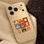 Cartoon Puppy Grid Matte Case