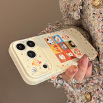 Cartoon Puppy Grid Matte Case