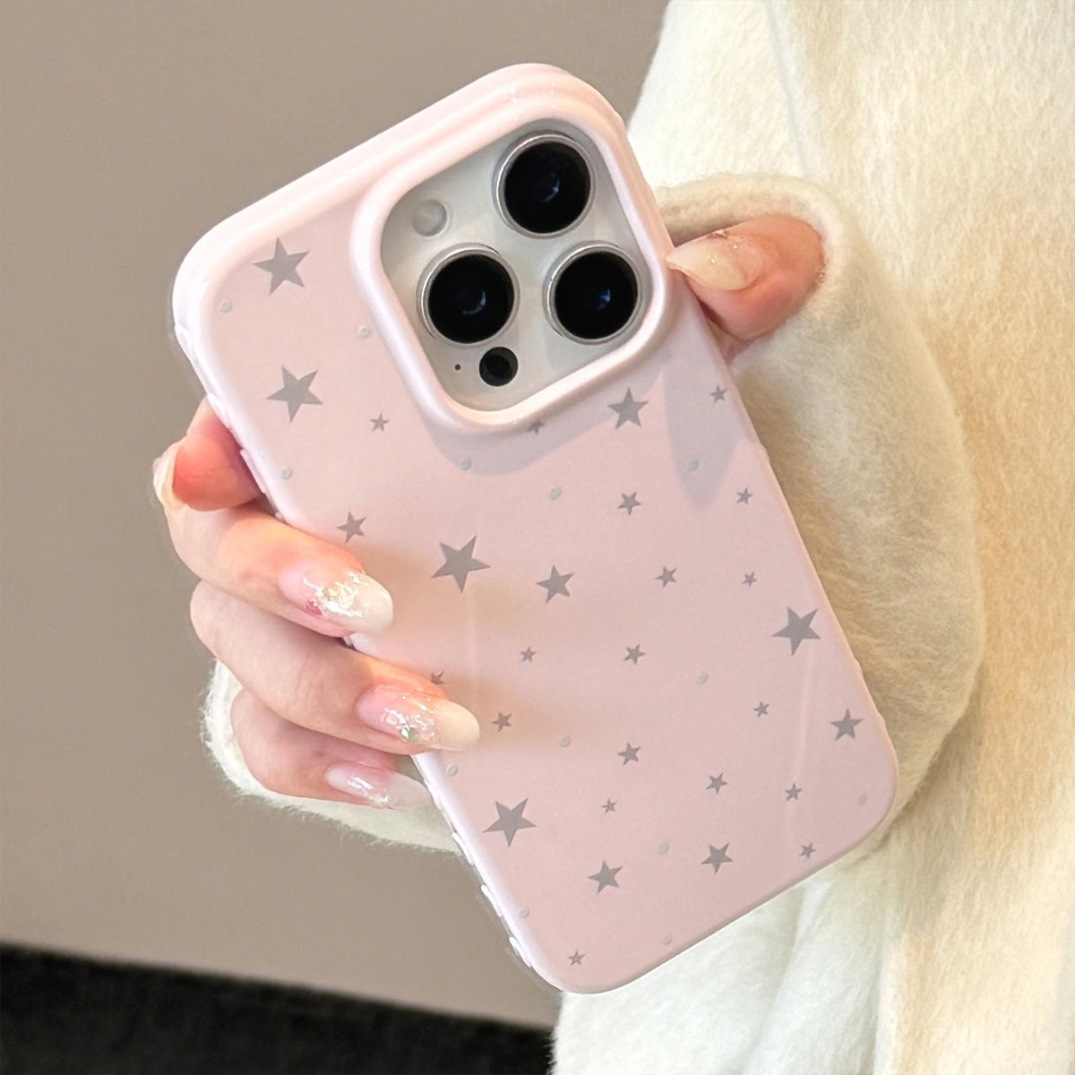 Aesthetic Minimalist Star Pattern Matte Case