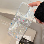 Cute Glitter Star Transparent Case