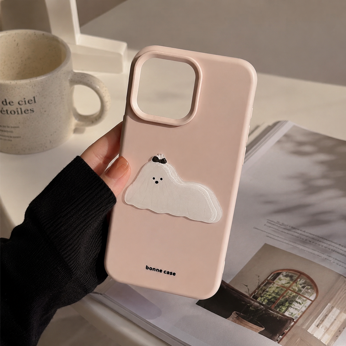 3D Puffy Puppy Charm Matte Case
