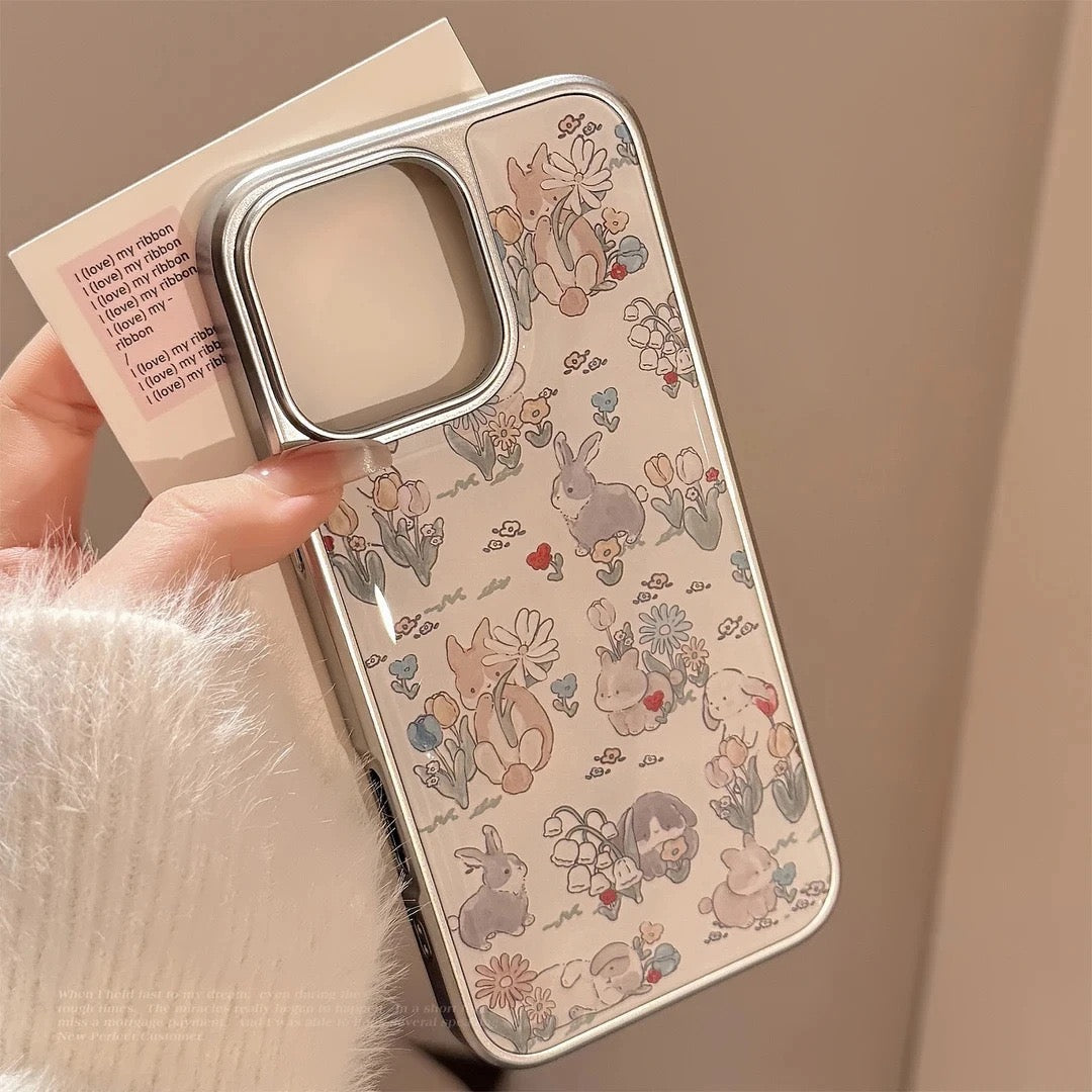 Vintage Woodland Bunny Floral Case