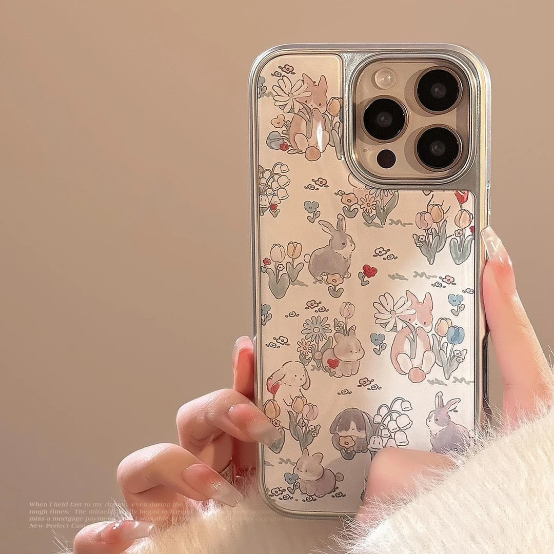 Vintage Woodland Bunny Floral Case