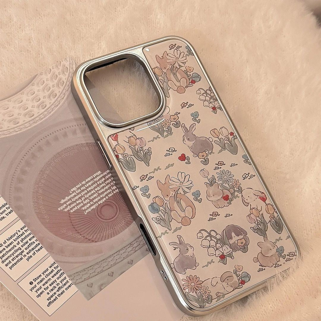Vintage Woodland Bunny Floral Case