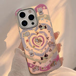 Retro Heart Ripple Pattern Case