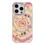Retro Heart Ripple Pattern Case