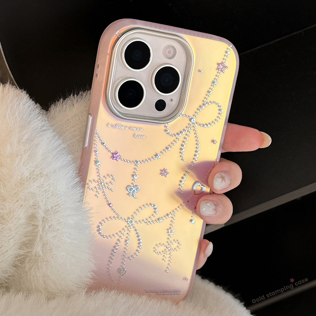 Crystal Bow Garland Iridescent Laser Case