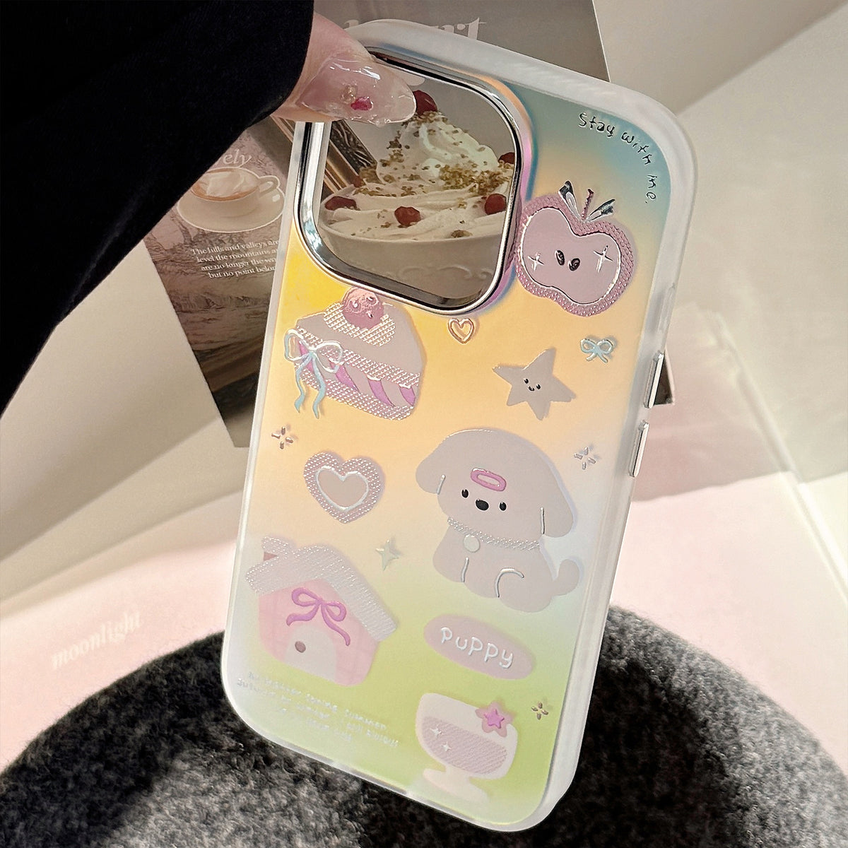 Puppy & Dessert Iridescent Laser Case