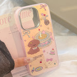Aesthetic Pastel Purple Glitter Birthday Cake & Toy Poodle Case