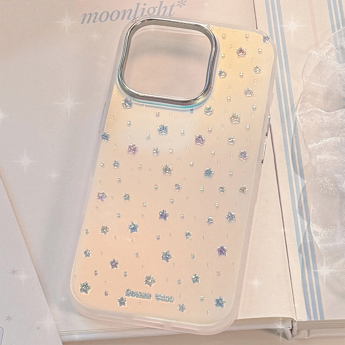 Crystal Star Pattern Iridescent Laser Case