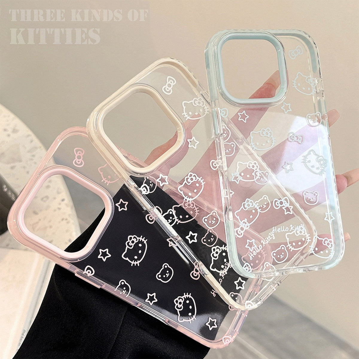 Transparent Kitty Star Case