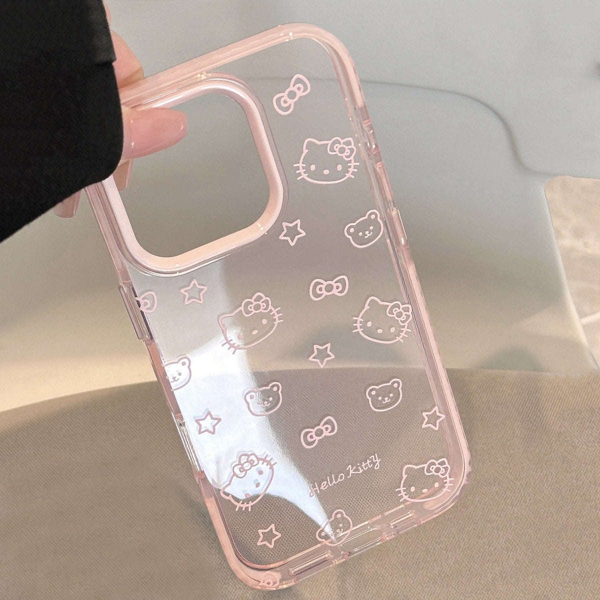 Transparent Kitty Star Case