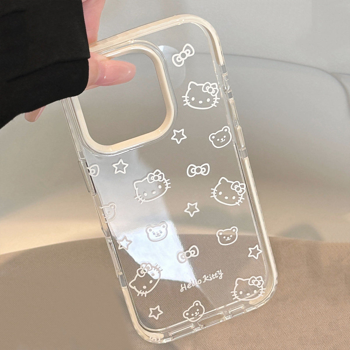 Transparent Kitty Star Case