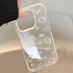 Transparent Kitty Star Case
