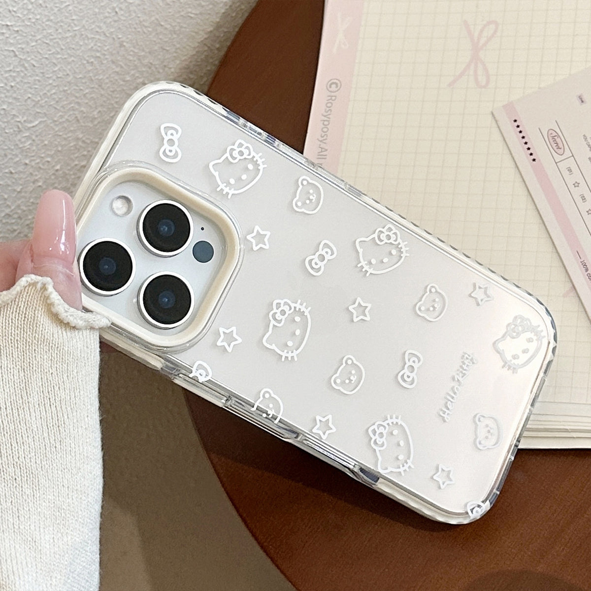 Transparent Kitty Star Case