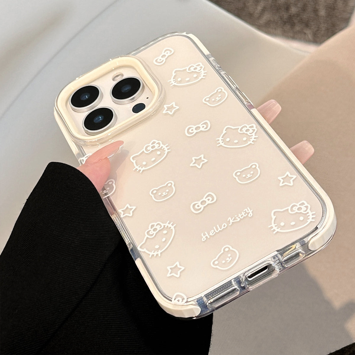 Transparent Kitty Star Case