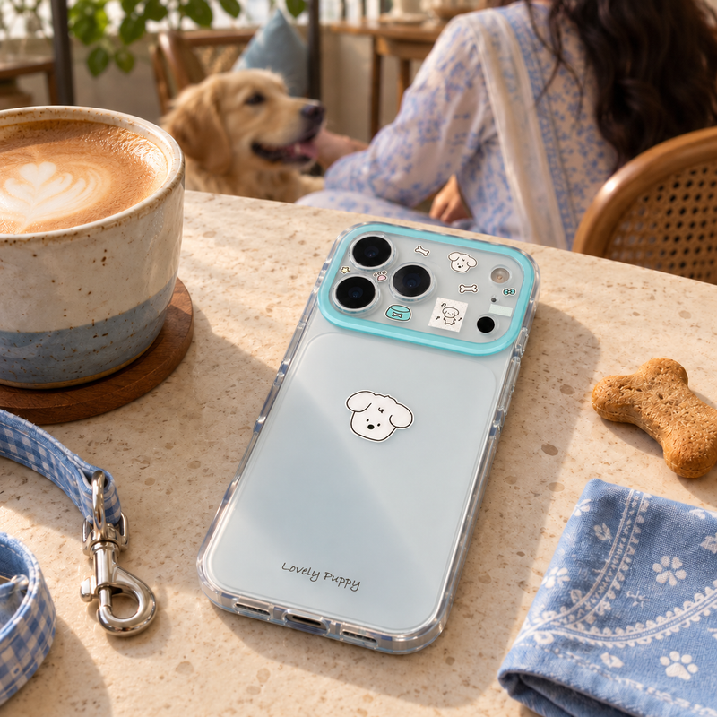Lovely Puppy Matte Transparent Cover