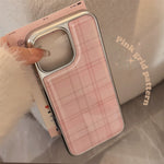 Classic Pink Plaid Pattern Case