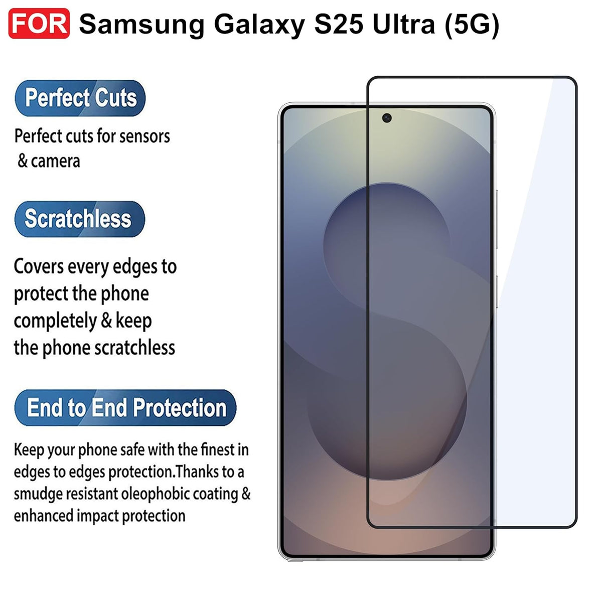 Ultra-Clear Tempered Glass Screen Protector for Samsung Galaxy S25/S24 Series