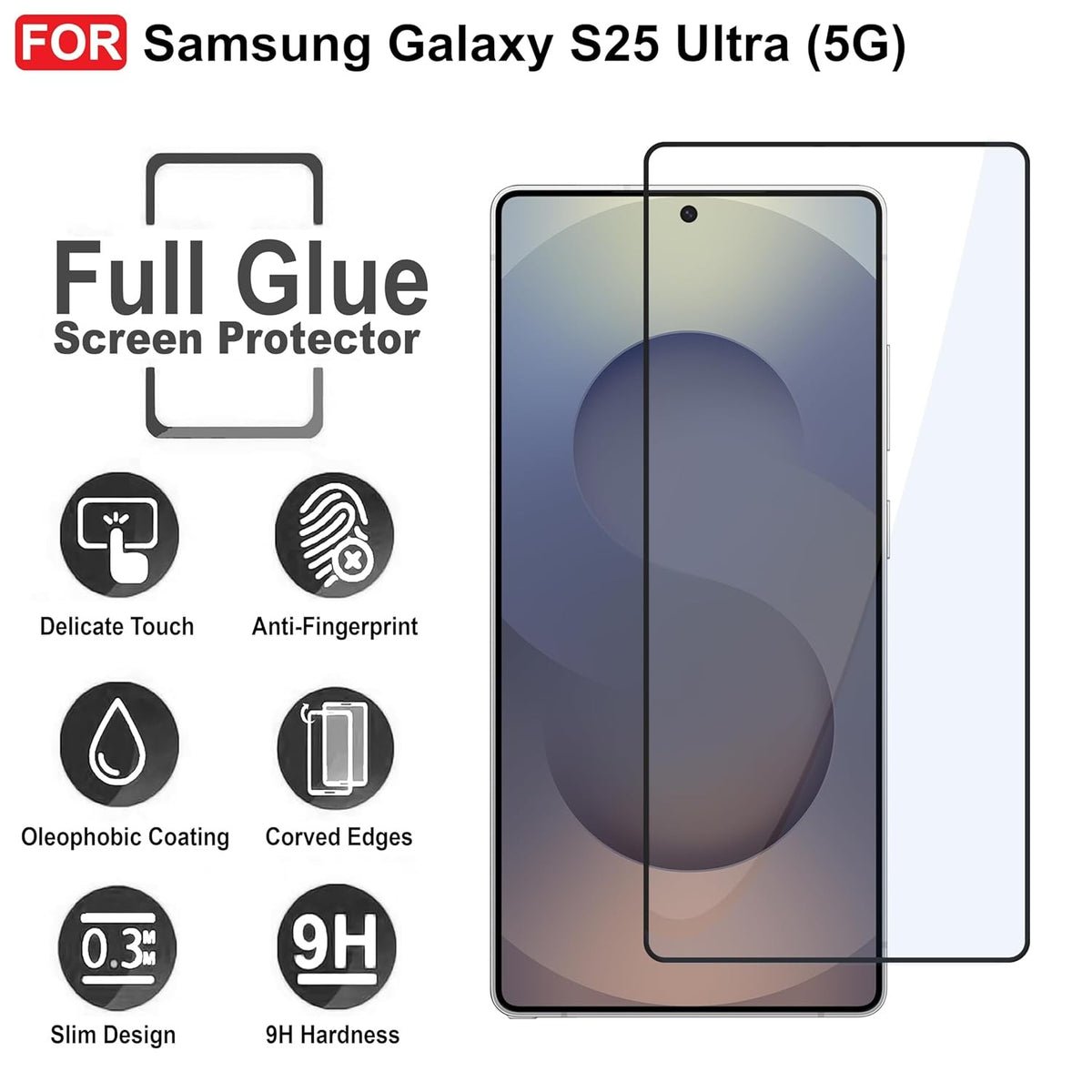 Ultra-Clear Tempered Glass Screen Protector for Samsung Galaxy S25/S24 Series