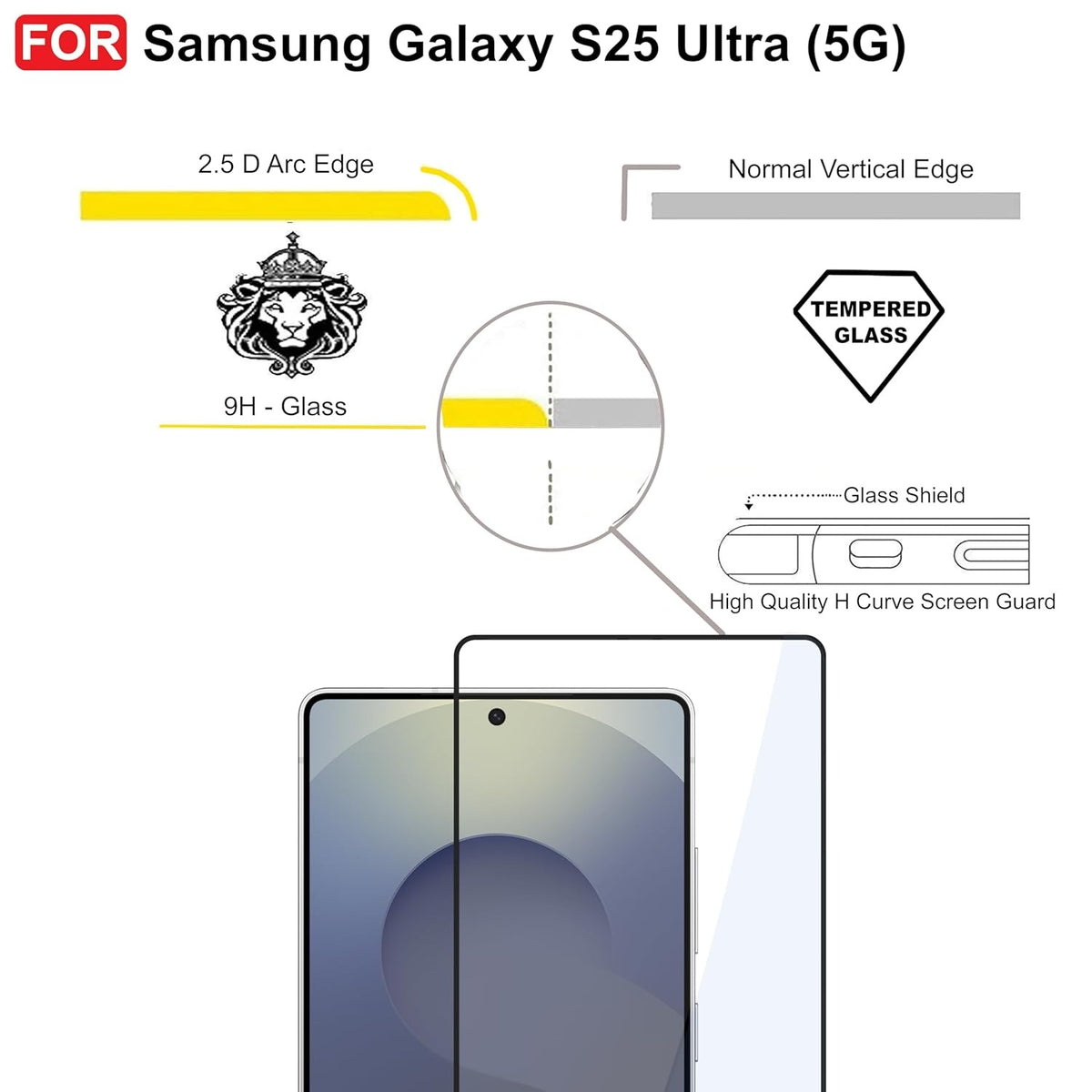 Ultra-Clear Tempered Glass Screen Protector for Samsung Galaxy S25/S24 Series