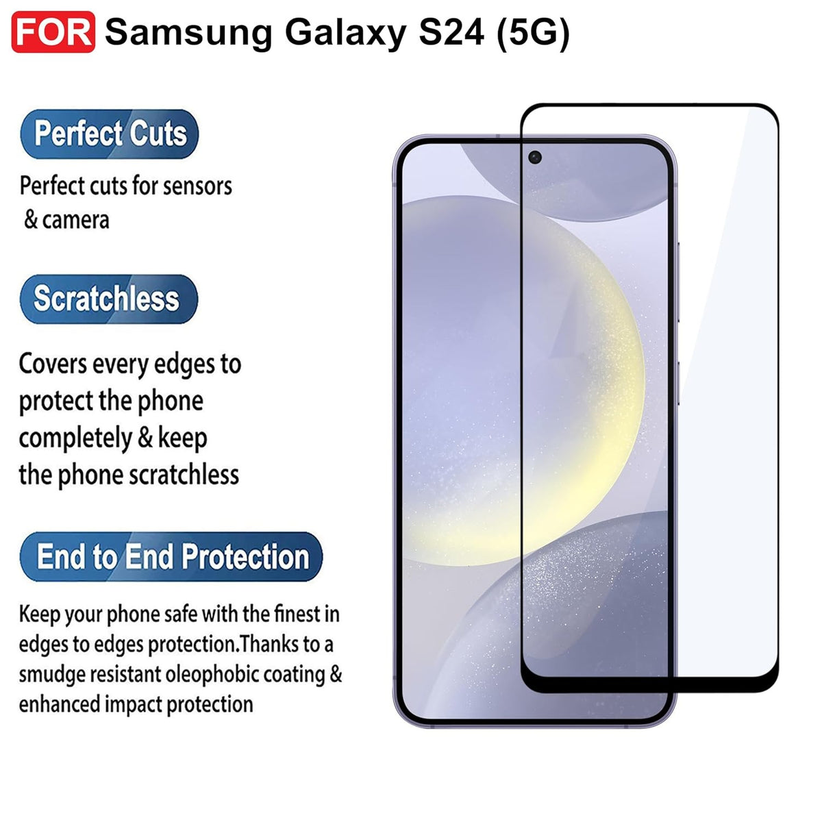 Ultra-Clear Tempered Glass Screen Protector for Samsung Galaxy S25/S24 Series
