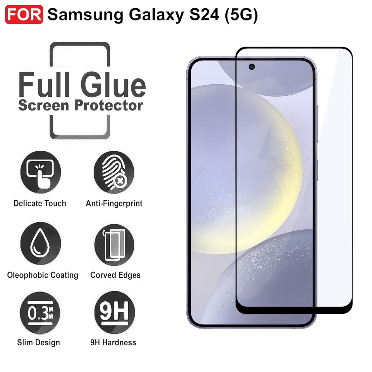 Ultra-Clear Tempered Glass Screen Protector for Samsung Galaxy S25/S24 Series