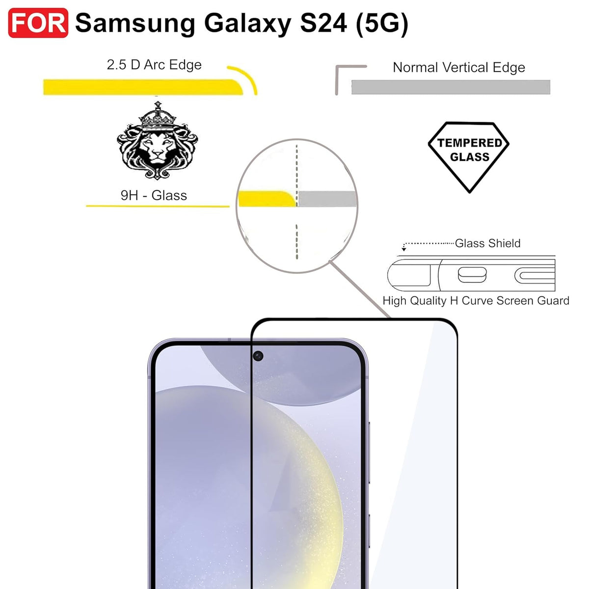 Ultra-Clear Tempered Glass Screen Protector for Samsung Galaxy S25/S24 Series
