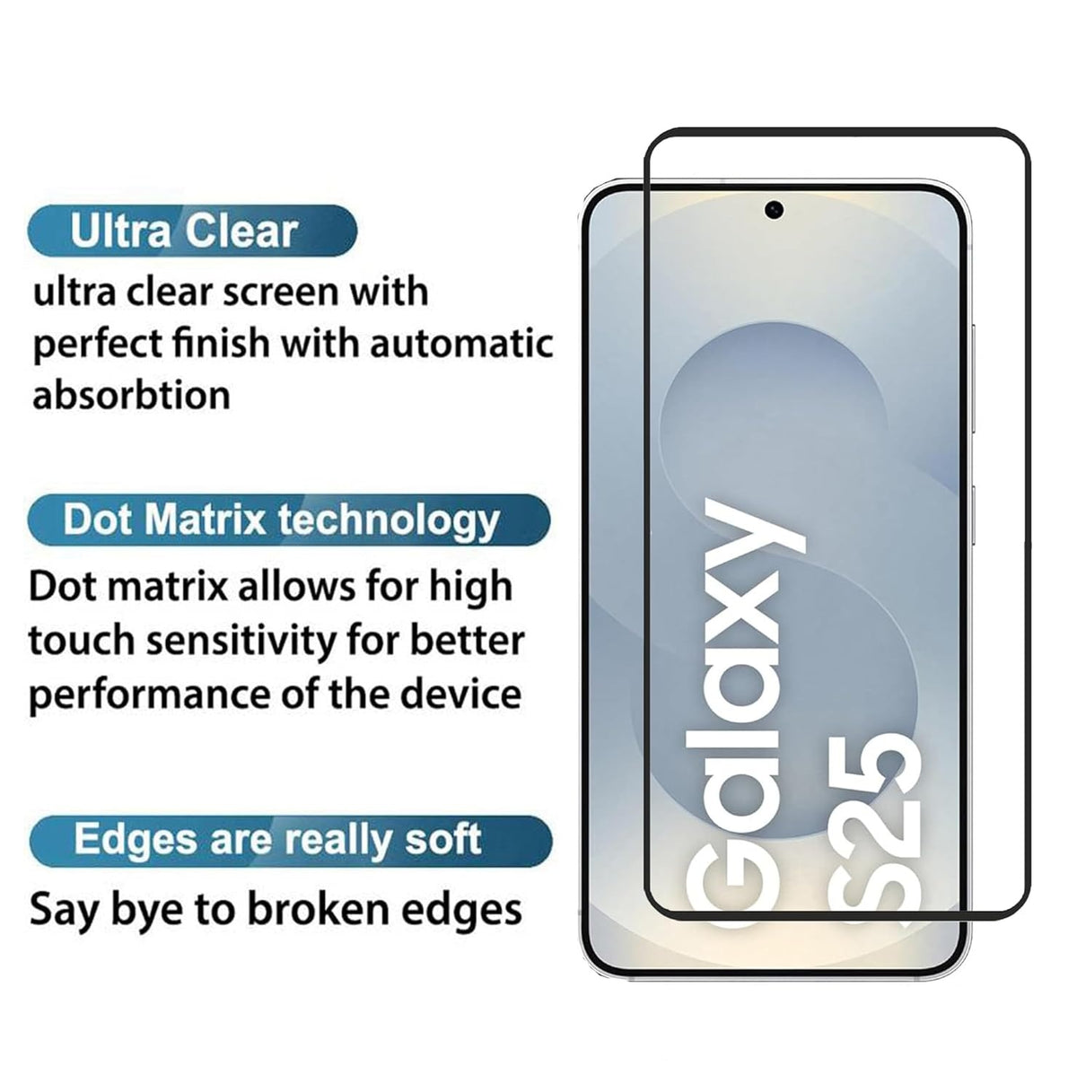 Ultra-Clear Tempered Glass Screen Protector for Samsung Galaxy S25/S24 Series