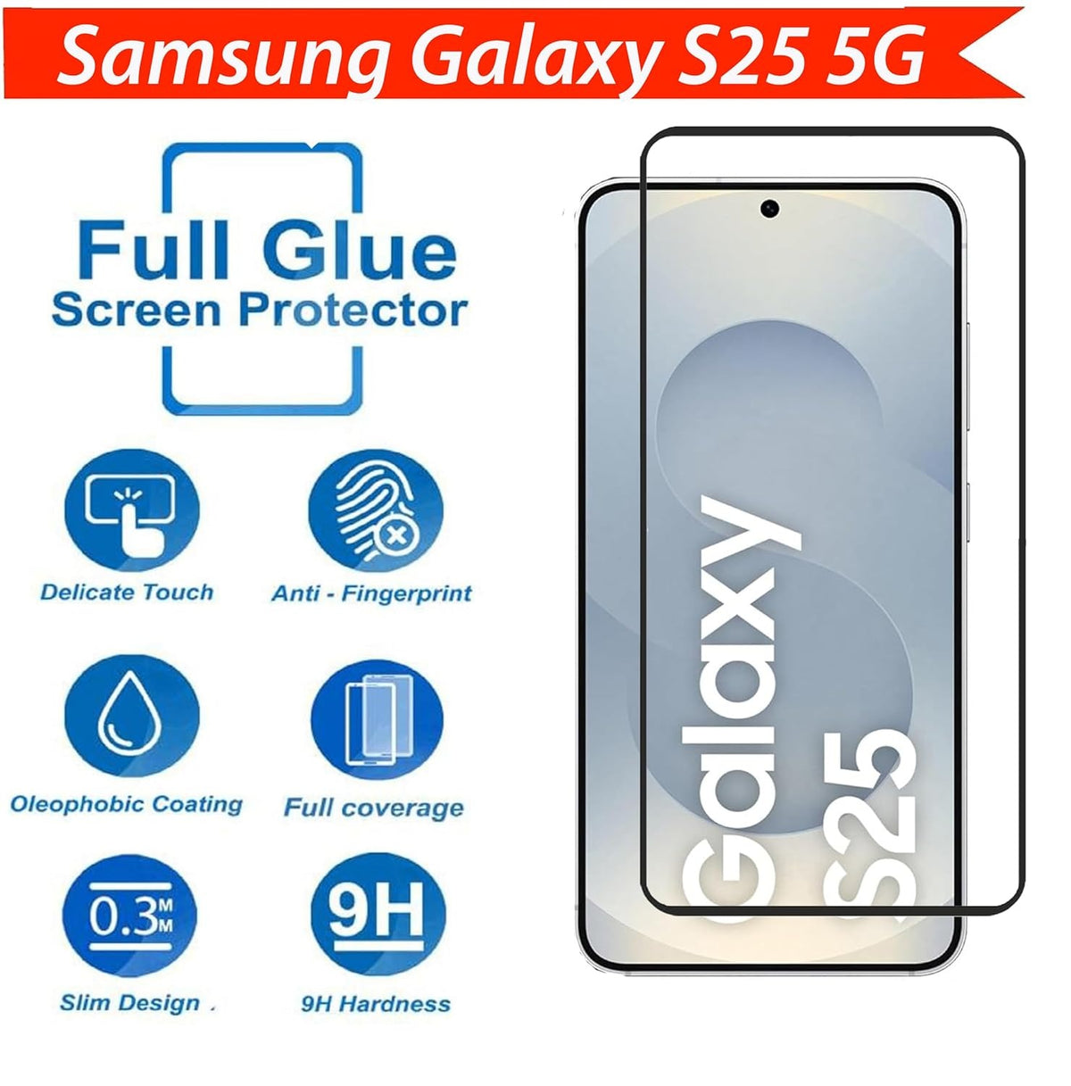 Ultra-Clear Tempered Glass Screen Protector for Samsung Galaxy S25/S24 Series