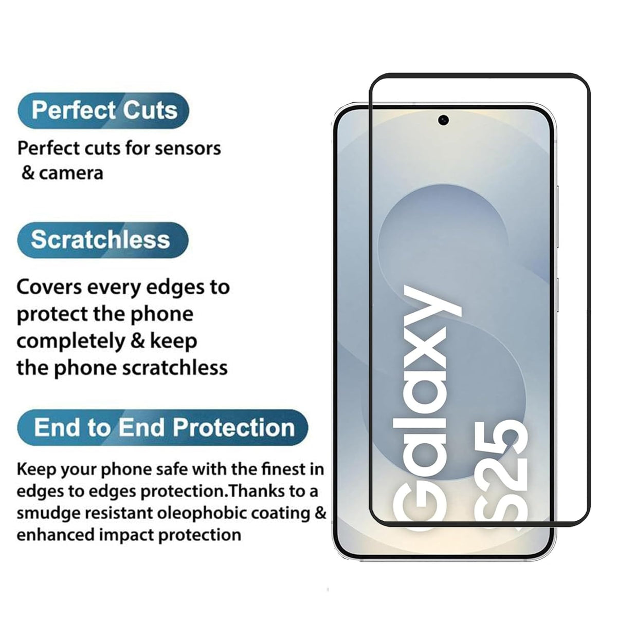 Ultra-Clear Tempered Glass Screen Protector for Samsung Galaxy S25/S24 Series