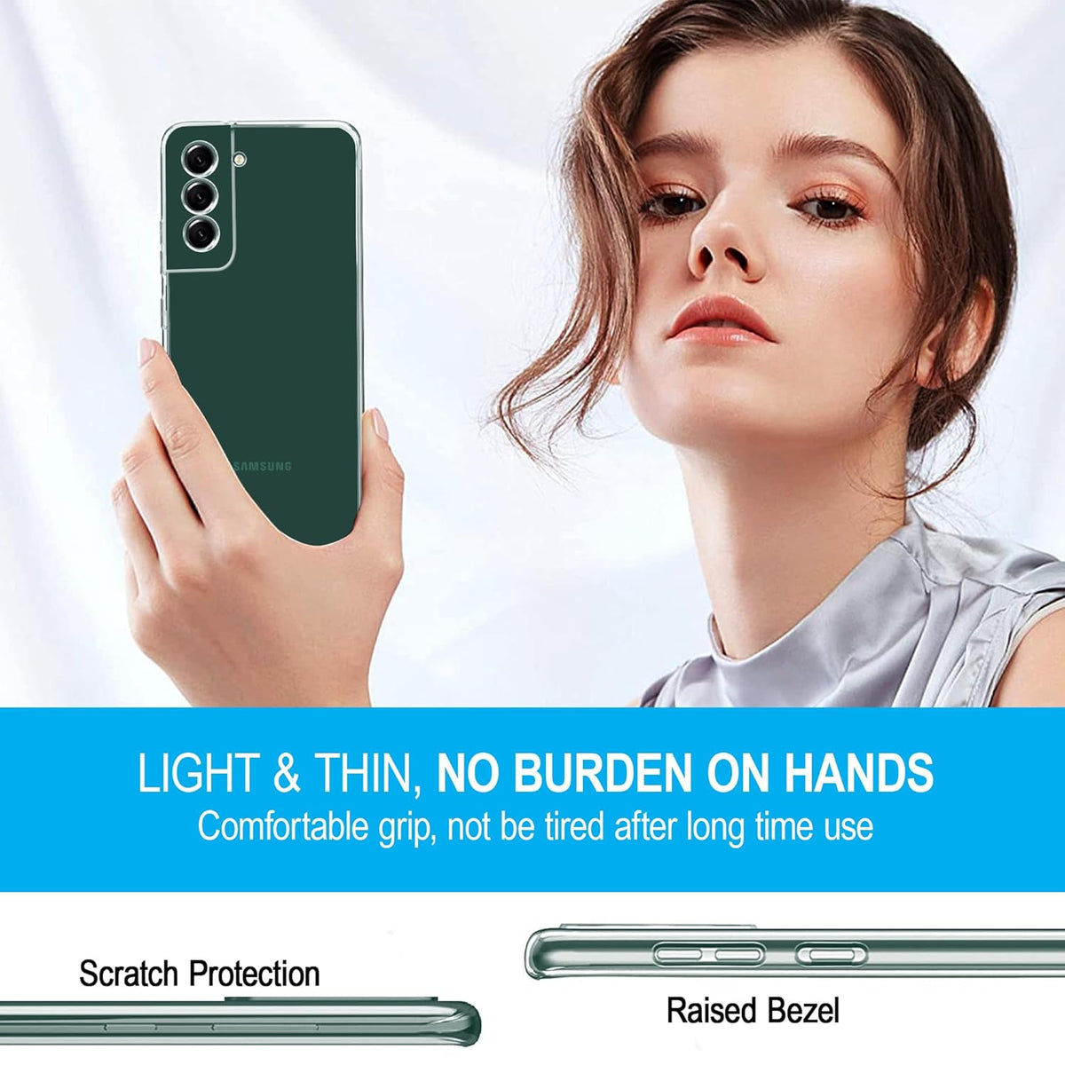 Crystal Clear Slim Design Anti-Yellow Durable Protection Case for Samsung S Series