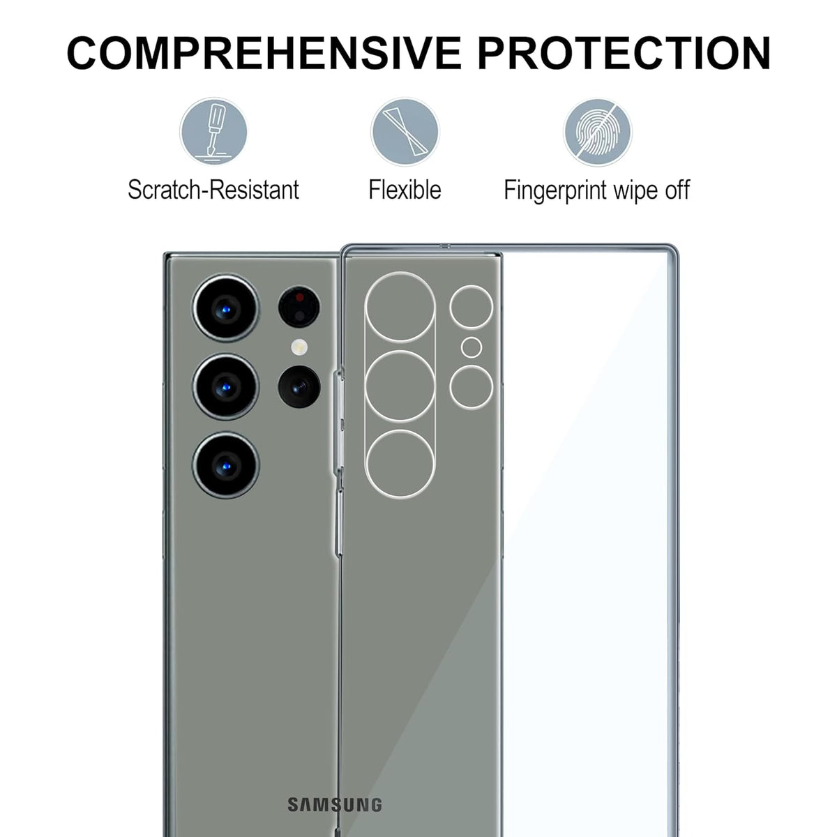 Crystal Clear Slim Design Anti-Yellow Durable Protection Case for Samsung S Series