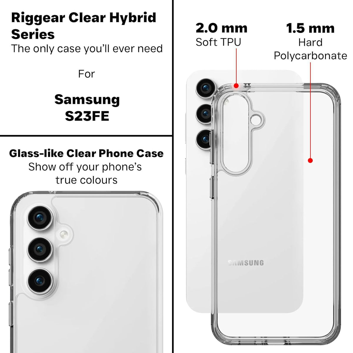 Crystal Clear Slim Design Anti-Yellow Durable Protection Case for Samsung S Series