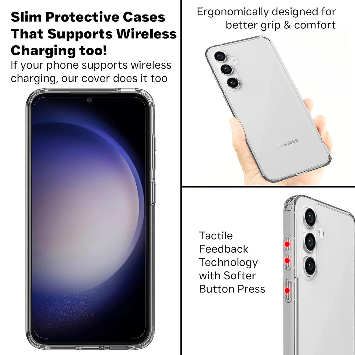 Crystal Clear Slim Design Anti-Yellow Durable Protection Case for Samsung S Series